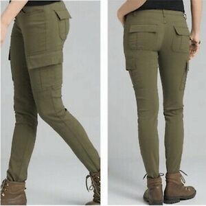 Prana MeMe Olive Green Cargo Skinny Pants